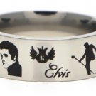 Elvis Presley Wrap Around Design Stainless Steel Band Ring
