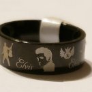 Elvis Presley Wrap Around Design Stainless Steel Band Ring - Size 10