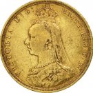 Queen Victoria 1891 Gold plated Sovereign