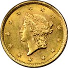 1852 - D Gold 1 Dollar Piece restrike!