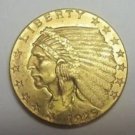 1929 Gold 5 Dollar Indian head gold piece restrike!