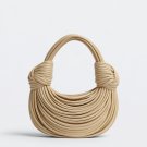 Women's double knot Leather Under arm handbag