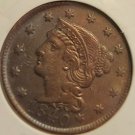 1840 Large Cent - Coronet Head Cent Series