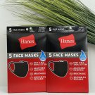 Hanes MASKN2 Wicking Cotton Masks - Black or White (10 Pack) Crafting