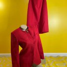 Women Kasper for A.S.L. 4 Red Lined Skirt Suit Button
