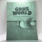 ABeka Book 3 Exploring God's World Answer Key Test Questions Teacher Homeschool