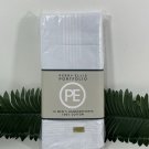 Perry Ellis Portfolio 12 Men's Handkerchiefs 100% Cotton White 16x16"