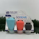 Cool Gear Travel Tubes Airline Approved 3 pack 3 2 1.25 fl oz Blue Pink Gray Reusable BPA Free