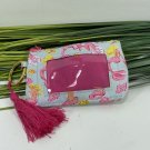 Simply Southern FOB Wallet Keychain ID Holder Pink Blue Yellow White Mermaid Tassel 5x3"