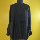 Old Navy Large Navy Blue Long Sleeve Blouse Mesh Top