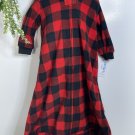 Carter's Baby Plaid Red Black Zipped Sleeper 6 9 Months Fleece Coverall