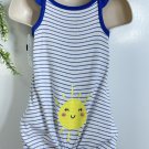 New Carter’s Baby Sunshine Blue White Yellow 0 3 Months Romper Coverall