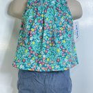 New Carter’s Baby Green Pink 3 Mo Playwear 3 pc Floral Short Tank