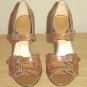 NEW in Box TAHARI HEELS Darryl Shoes Sandals 7.5M BROWN Kid Leather