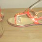 New KENNETH COLE JEWELED SANDALS Thong Shoes SIZE 8 BRIGHT ORANGE Leather