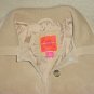 NEW Isaac Mizrahi SUEDE BOMBER JACKET Ladies Coat XL 16/18 GOLDEN TAN