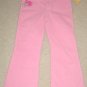 NWT GIRLS High Sierra STRETCH PANTS Bootleg SIZE 6 PINK Velvet Finish