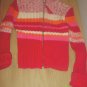 NWT GIRLS RIBBED CARDIGAN SWEATER Zip Front SIZE 4/5 RED Stripe