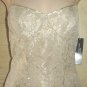 New CARMEN MARC VALVO CORSET CAMISOLE TOP Size 10 GOLD LACE Evening
