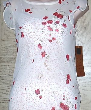 New CAROLE LITTLE DRESS 2 Piece Slip Sundress SIZE 4  RED Rose Print