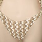 New LADIES Gold Coast CROCHET BIKINI BOTTOMS Swimwear SIZE 10 Tan Multi