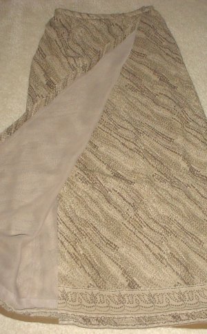 Misses VALERIE STEVENS WRAP SKIRT Mid-Calf Size 6 ANIMAL PRINT