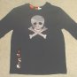 NEW Boys HALLOWEEN SKULL CROSSBONES TOP 4/5 BLACK T-Shirt