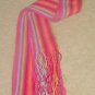 NEW Ladies MUFFLER SCARF One Size Fits All CORAL STRIPE