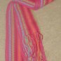 NEW Ladies MUFFLER SCARF One Size Fits All CORAL STRIPE