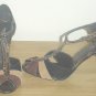 NEW Mossimo T-STRAP HEELS Peep Toe PUMPS Peace Shoes SIZE 10 SNAKE/SUEDE