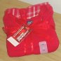 NEW Ladies PAJAMA SET 3 Piece LARGE Pants+Shorts+Top RED Flannel GIFT