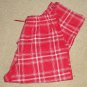 NEW Ladies PAJAMA SET 3 Piece LARGE Pants+Shorts+Top RED Flannel GIFT
