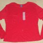 NEW Ladies PAJAMA SET 3 Piece LARGE Pants+Shorts+Top RED Flannel GIFT