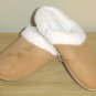 NEW Ladies DEARFOAMS PLUSH SLIPPERS Memory Foam Clog  SIZE 10 CAMEL Microsuede