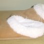 NEW Ladies DEARFOAMS PLUSH SLIPPERS Memory Foam Clog  SIZE 10 CAMEL Microsuede