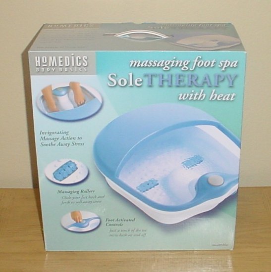 New HOMEDICS SOLE THERAPY MASSAGING FOOT SPA with HEAT