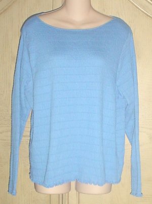 Jones New York TUNIC TOP Ladies Blouse SIZE 2X Stretch Knit BLUE