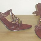 NEW Bandolino TORTOISE RING SANDALS Ladies Heels SIZE 8 BROWN Shoes