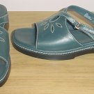 NEW Eurostep LEATHER SANDALS Ladies Slides SIZE 11M BLUE Comfort Shoes