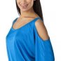 JEAN PAUL GAULTIER Target SHOULDER BARING TOP Blouse BLUE Medium