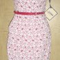 Jean Paul Gaultier DRESS Belted Strapless Sheath SIZE 5 RED/WHITE