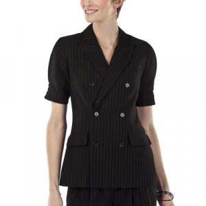 NWT JEAN PAUL GAULTIER  BLAZER Lined JACKET Medium BLACK Pinstripe