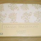 New CLASSIC TRADITIONS FITTED SHEET JCPenney Bedding 100% Cotton FULL SIZE Scroll Pattern