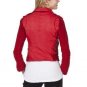 NWT Zac Posen  MOTORCYCLE JACKET Ladies Coat XS Leather/Suede RED
