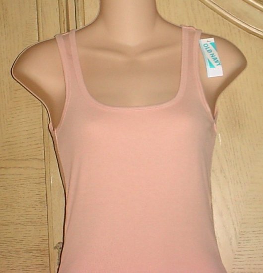 NWT Womens PERFECT TANK TOP Old Navy Ribbed Tee PEACH XXL Cotton