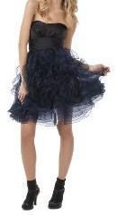 NEW ZAC POSEN RUFFLED TUTU DRESS Size 11 BLACK/BLUE Party Cocktail Occasion