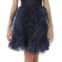 NEW ZAC POSEN RUFFLED TUTU DRESS Size 11 BLACK/BLUE Party Cocktail Occasion