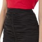 NWT ZAC POSEN RUCHED PENCIL SKIRT Ladies Size XS BLACK Zipper Detail