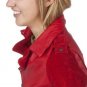 NWT Zac Posen  MOTORCYCLE JACKET Ladies Coat LARGE Leather/Suede RED