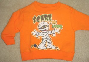 NEW Infant HALLOWEEN SWEATSHIRT Graphic Top 6-9 MONTHS Orange